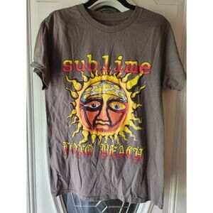 Sublime Long Beach Shirt Medium Gray Size Small